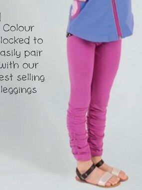 Peekaboo Beans Grow with Me Ruched Leggings, 🇨🇦 Canadian Small Shop, Deep Lilac